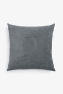 Cuscino medium con ricamo grande grigio-Dan John