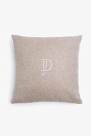 Cuscino medium con ricamo piccolo beige-Dan John