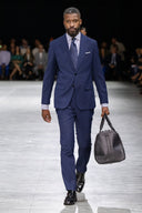 Giacca da abito armaturata blu slim