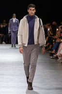 Bomber in flanella compatta corda