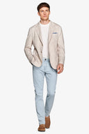 Giacca Herringbone jersey beige-Dan John