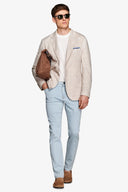 Giacca Herringbone jersey beige-Dan John