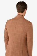 Giacca a quadri caramello slim-Dan John