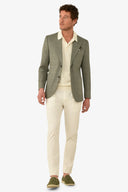 Giacca a quadri verde slim-Dan John