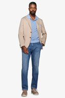 Giacca armaturata tinto capo beige slim-Dan John