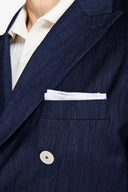 Giacca da abito doppiopetto denim scuro-Dan John