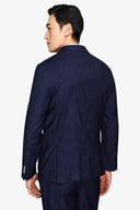 Giacca da abito doppiopetto denim scuro-Dan John