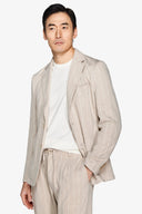 Giacca da abito in jersey gessata beige-Dan John