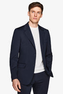 Giacca da abito in jersey tecnico blu slim