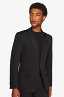 Giacca da abito in jersey stretch relax tech nero slim-Dan John