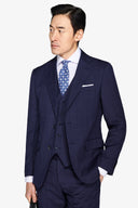 Giacca da abito overcheck blu-Dan John