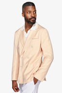 Giacca doppiopetto Herringbone pesca