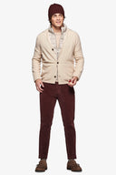 Giacca in maglia chicco di riso beige-Dan John