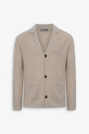 Giacca in maglia chicco di riso beige-Dan John