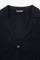 Giacca in maglia chicco di riso navy-Dan John
