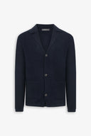 Giacca in maglia chicco di riso navy-Dan John