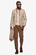 Giacca overcheck con pettorina beige-Dan John