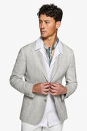 Giacca principe di galles melange polvere slim-Dan John