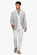 Giacca principe di galles melange polvere slim-Dan John