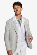 Giacca principe di galles melange polvere slim-Dan John