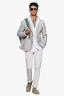 Giacca principe di galles melange polvere slim-Dan John