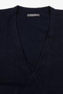 Gilet doppiopetto in maglia blu-Dan John