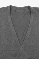 Gilet doppiopetto in maglia grigio-Dan John