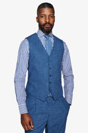 Gilet in tela fiammata royal-Dan John