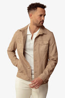 Giubbotto corto collo camicia sabbia-Dan John