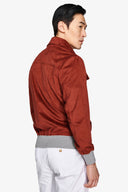 Giubbotto corto in ecosuede rosso mattone-Dan John