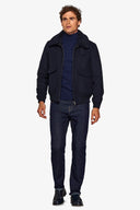 Giubbotto stile aviatore blu-Dan John