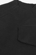 Maglia collo vulcano punto pannocchia antracite-Dan John