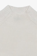 Maglia collo vulcano punto pannocchia panna-Dan John