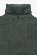 Maglia dolcevita a quadri verde-Dan John