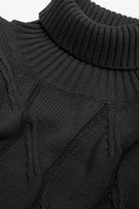 Maglia dolcevita a treccia antracite-Dan John