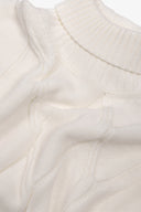 Maglia dolcevita a treccia panna-Dan John