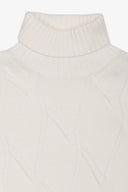 Maglia dolcevita a treccia panna-Dan John