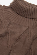 Maglia dolcevita a treccia tortora-Dan John