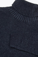 Maglia dolcevita armaturata bicolore blu-Dan John