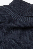 Maglia dolcevita armaturata bicolore blu-Dan John