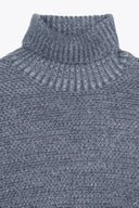 Maglia dolcevita armaturata bicolore celeste-Dan John