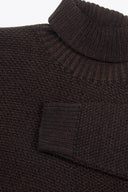 Maglia dolcevita armaturata bicolore marrone-Dan John