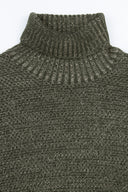 Maglia dolcevita armaturata bicolore verde-Dan John