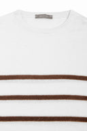 Maglia girocollo a righe biscotto-Dan John