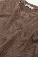 Maglia girocollo chicco di riso tortora-Dan John