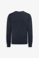 Maglia girocollo cotone blu-Dan John