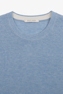 Maglia girocollo effetto melange celeste-Dan John