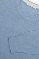 Maglia girocollo effetto melange celeste-Dan John