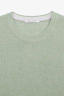 Maglia girocollo effetto melange salvia-Dan John