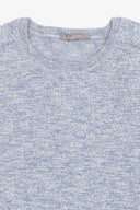 Maglia girocollo inserti a coste inglesi cielo-Dan John